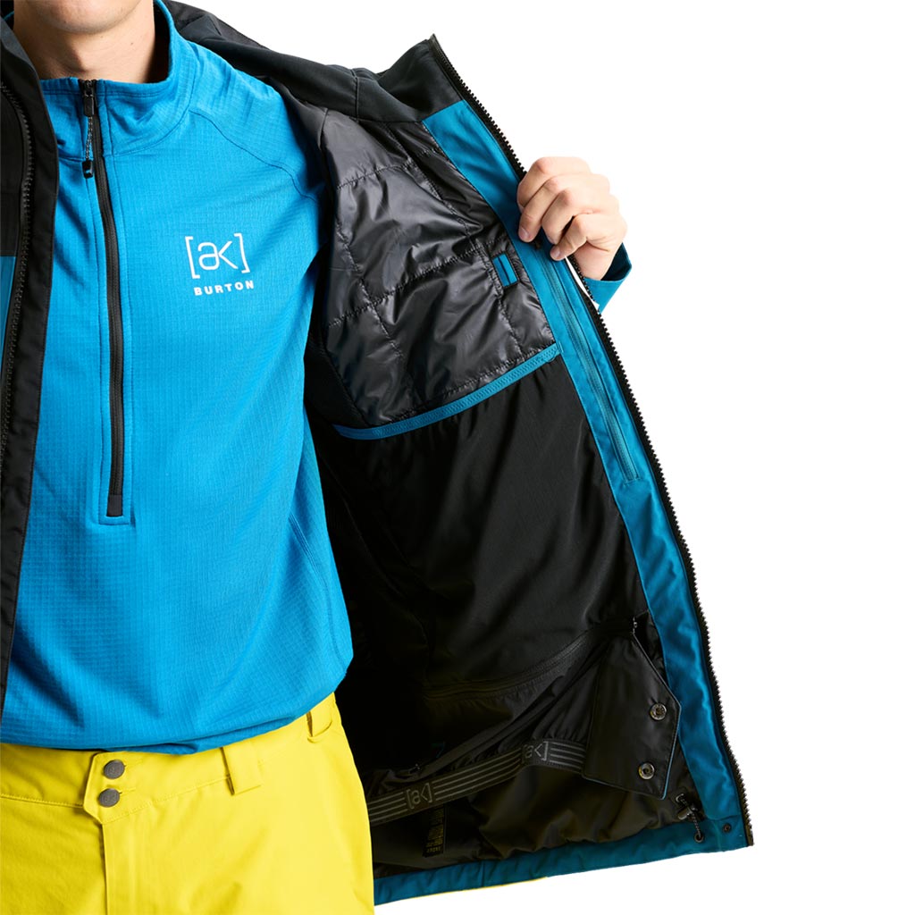 Burton 2026 AK Swash Gore-Tex Jacket - True Black/Blue Teal/Atomic Yellow