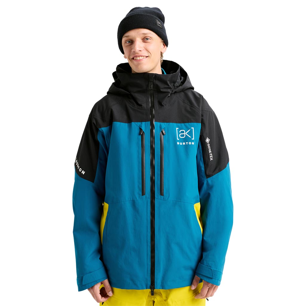 Burton 2026 AK Swash Gore-Tex Jacket - True Black/Blue Teal/Atomic Yellow