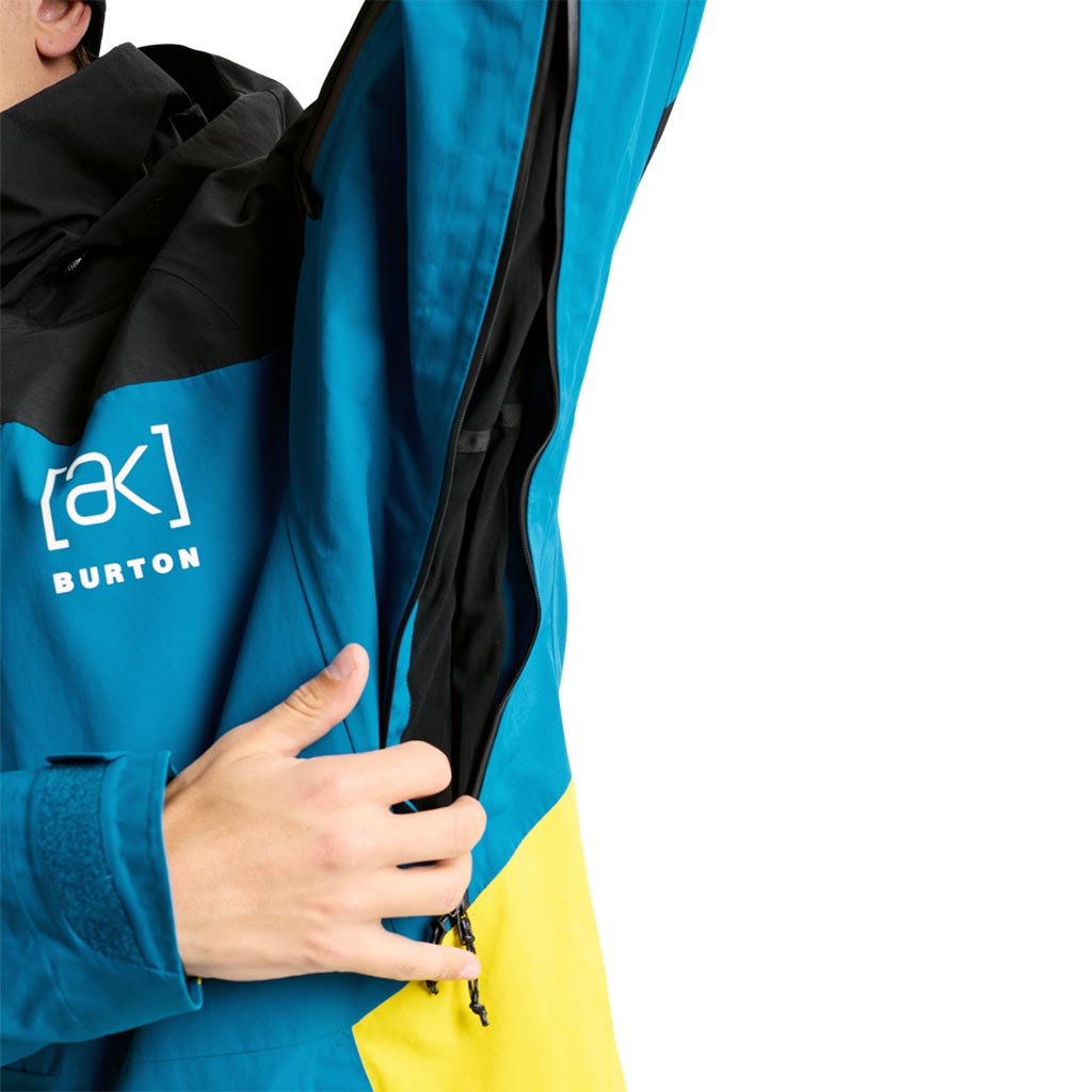 Burton 2026 AK Swash Gore-Tex Jacket - True Black/Blue Teal/Atomic Yellow
