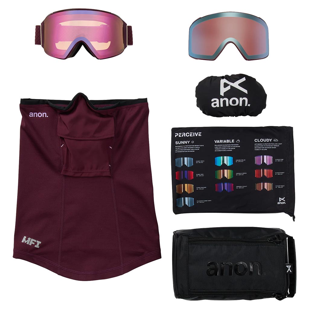 Anon 2026 M4 Cylindrical Goggle - Deep Cherry