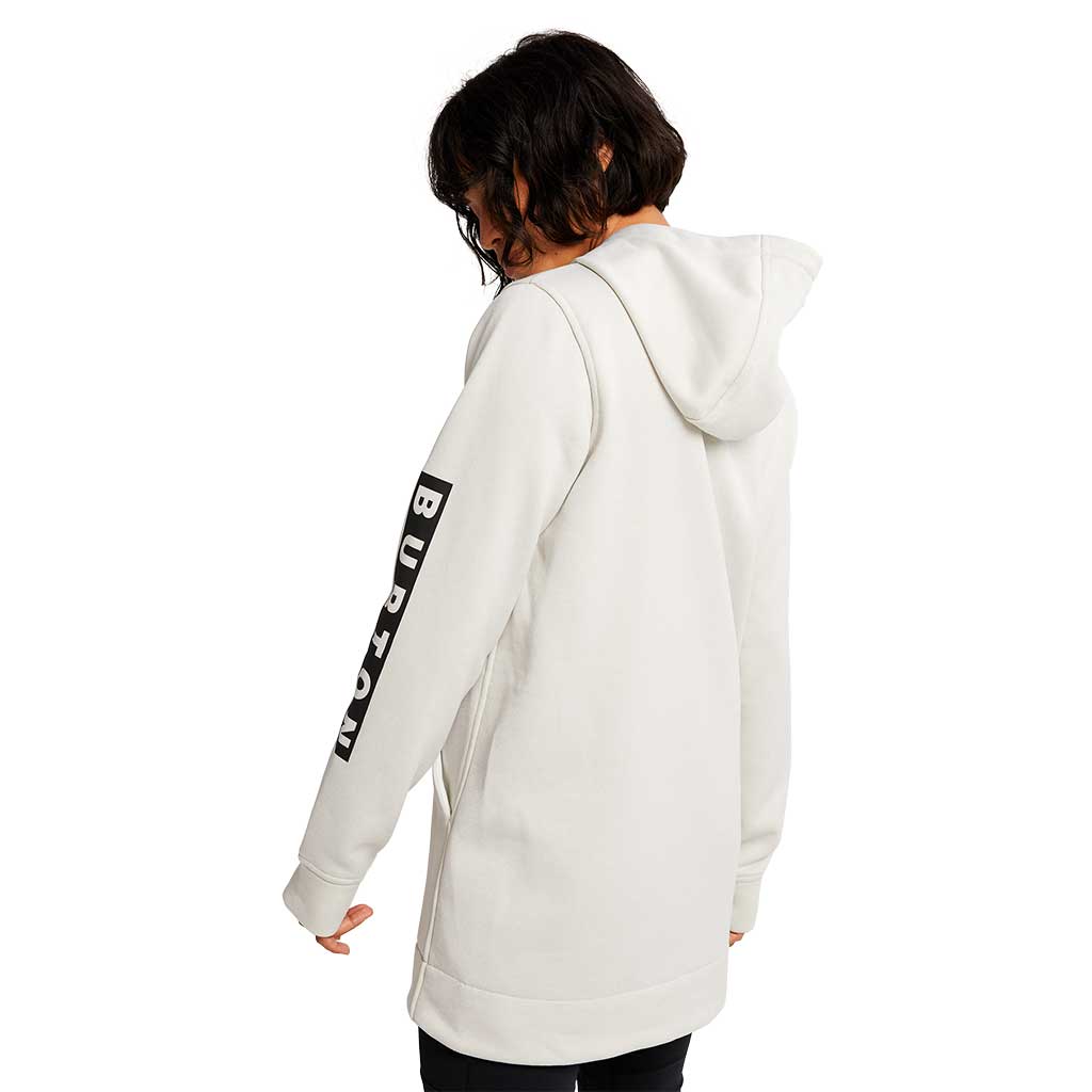 Burton Womens Oak Long Pullover Hoodie - Stout White