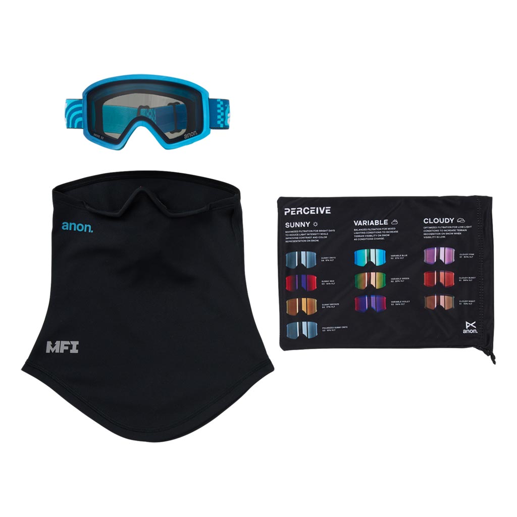Anon 2026 Tracker 2.0 Kids Goggle + MFI - Island Blues/Smoke