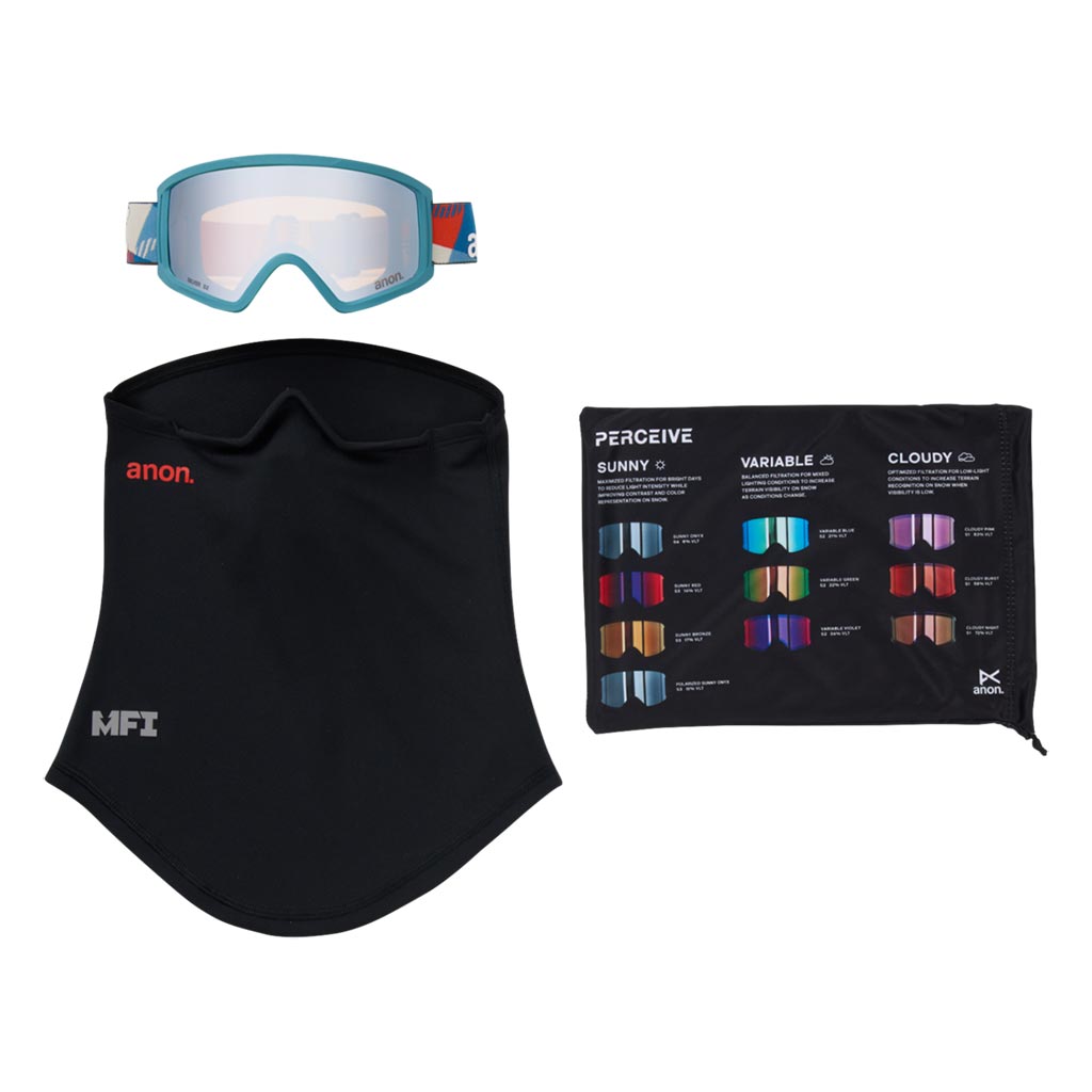 Anon 2026 Tracker 2.0 Kids Goggle + MFI - Patchworks/Silver Amber