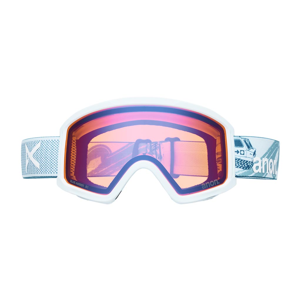 Anon 2026 Tracker 2.0 Kids Goggle + MFI - Mountain Party/Blue Amber