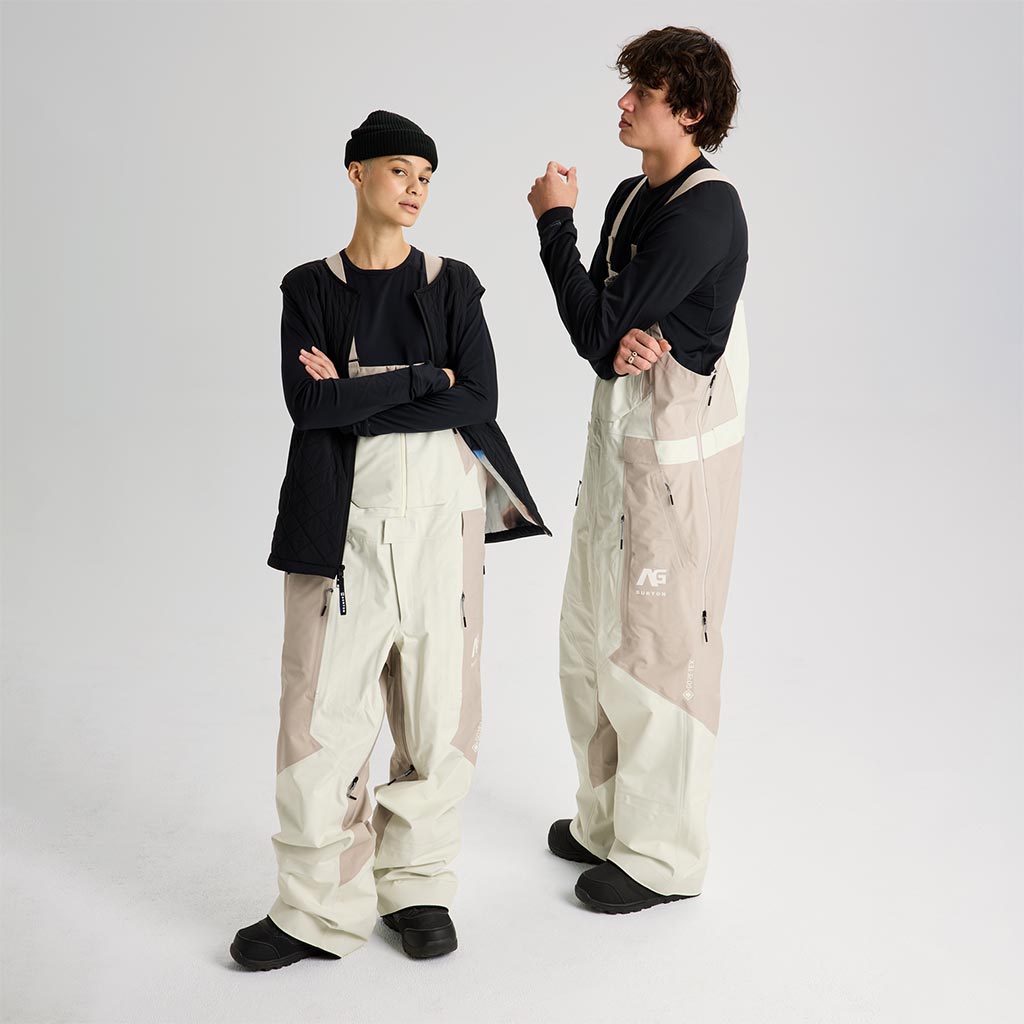 Burton 2026 AG Hardpack 3L Gore Bib Pant - Bone White/Stone Grey - Large