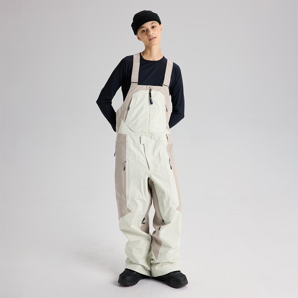 Burton 2026 AG Hardpack 3L Gore Bib Pant - Bone White/Stone Grey - Large