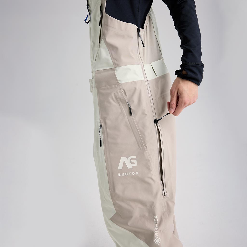 Burton 2026 AG Hardpack 3L Gore Bib Pant - Bone White/Stone Grey - Large