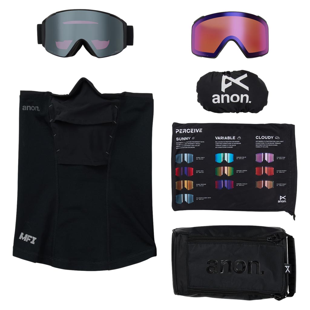 Anon 2026 M4S Cylindrical Low Bridge Goggle - Smoke/Sunny Onyx