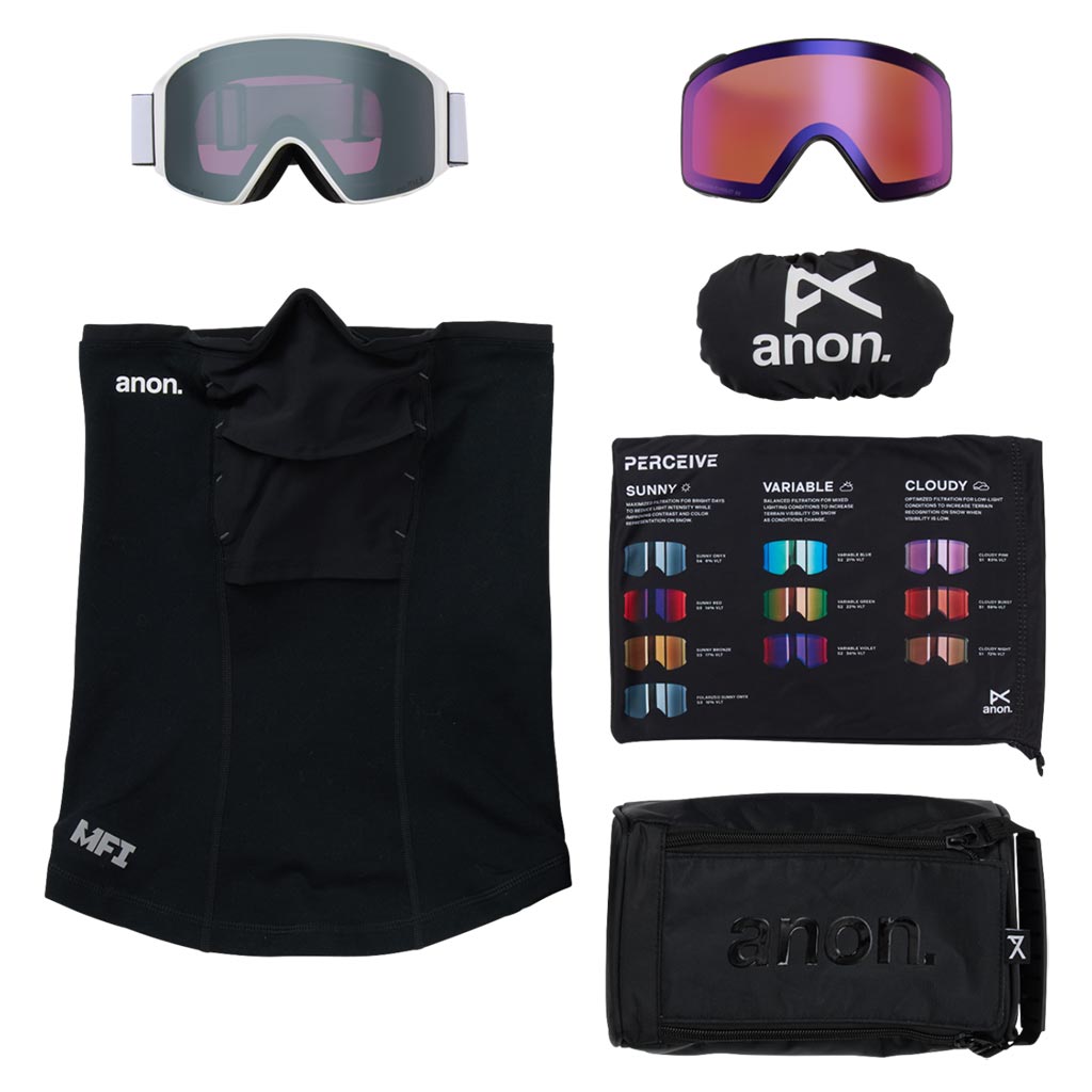 Anon 2026 M4S Cylindrical Goggle - White/Sunny Onyx