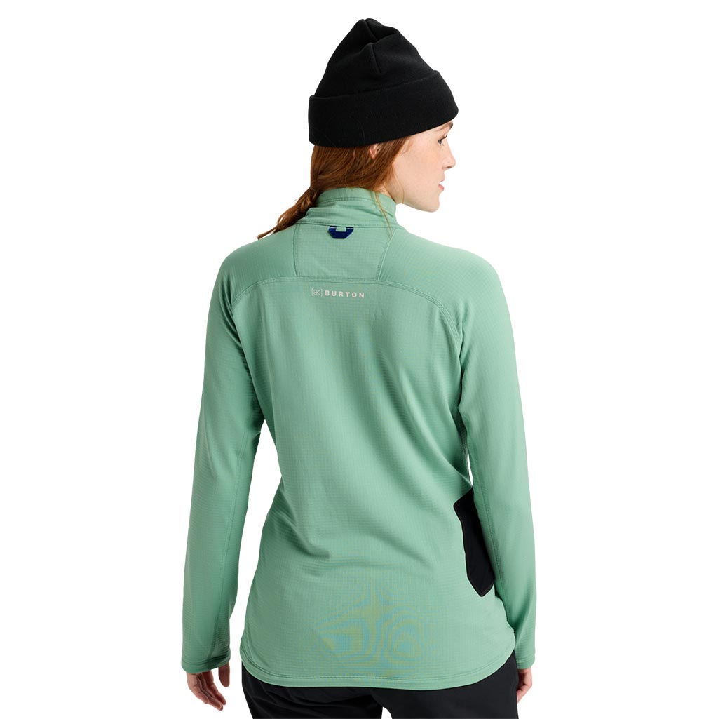 Burton Womens AK Helium 1/4 Zip Grid Fleece - Soft Sage