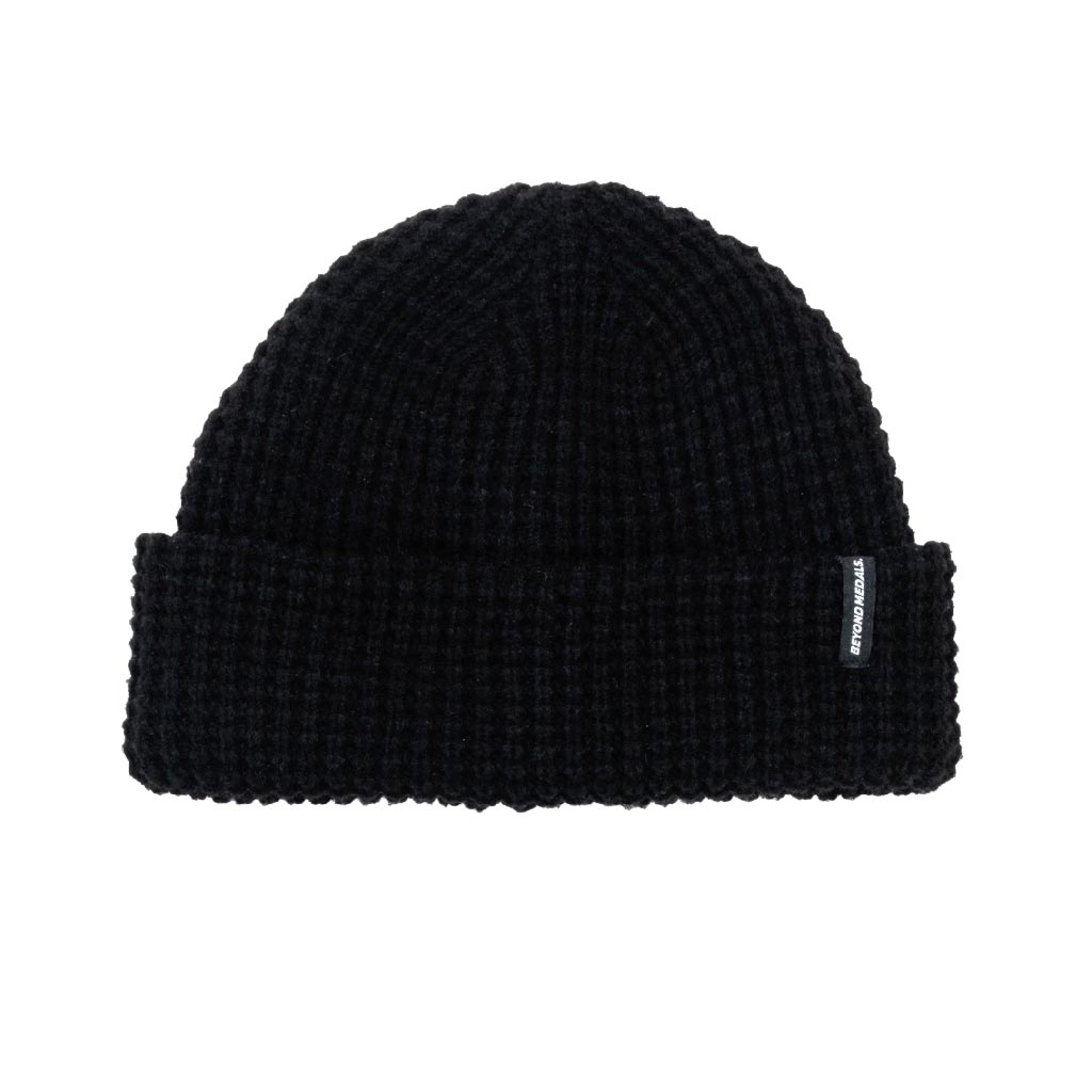 Beyond Medals Waffle Beanie - Black