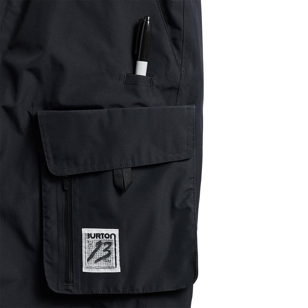 Burton Zeb 2L Baggy Cargo Pant - True Black