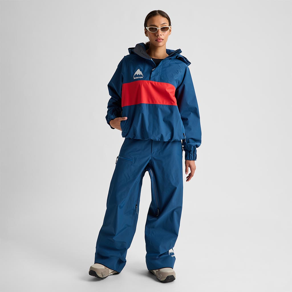 Burton 80's Powdershell 3L Jacket - Selvedge Blue/Performer Red