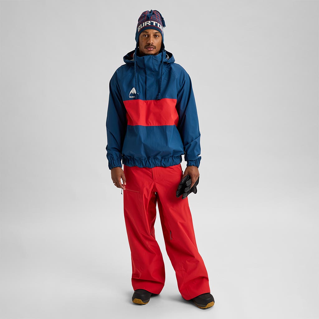 Burton 80's Powdershell 3L Jacket - Selvedge Blue/Performer Red
