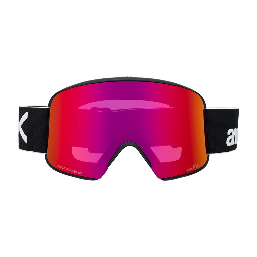 Anon 2026 M6 Low Bridge Goggle - Black/Sunny Red