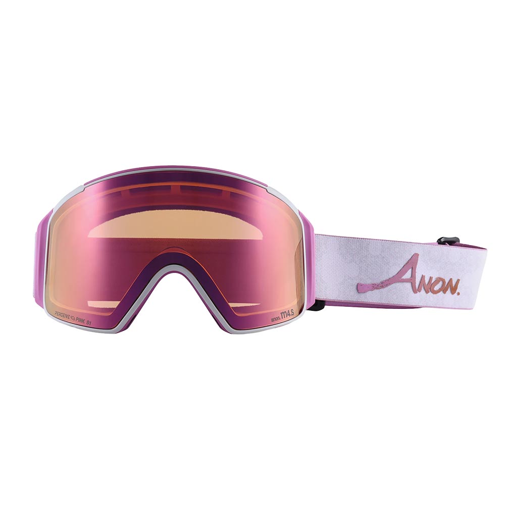 Anon M4S Low Bridge Cylindrical Goggle - CNY - White/Cloudy Pink/Sun Onyx