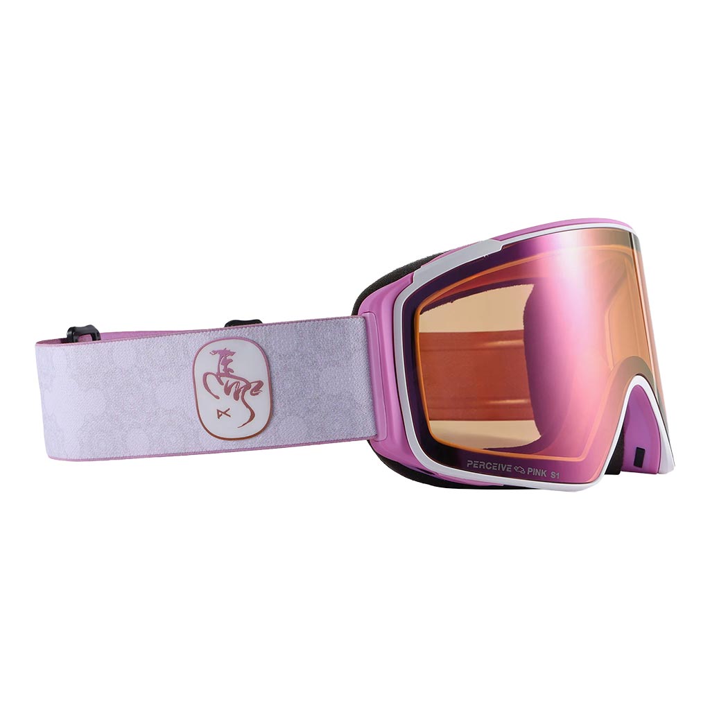 Anon M4S Low Bridge Cylindrical Goggle - CNY - White/Cloudy Pink/Sun Onyx