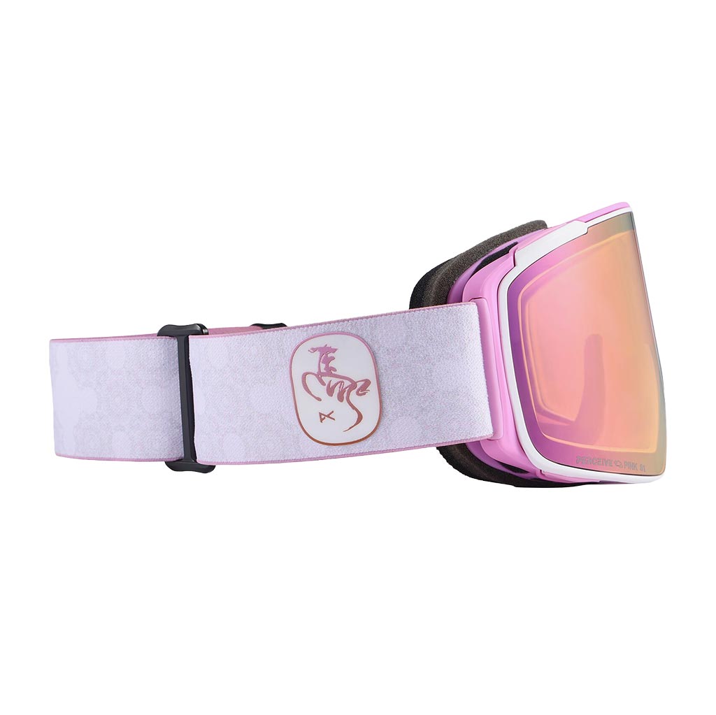 Anon M4S Low Bridge Cylindrical Goggle - CNY - White/Cloudy Pink/Sun Onyx