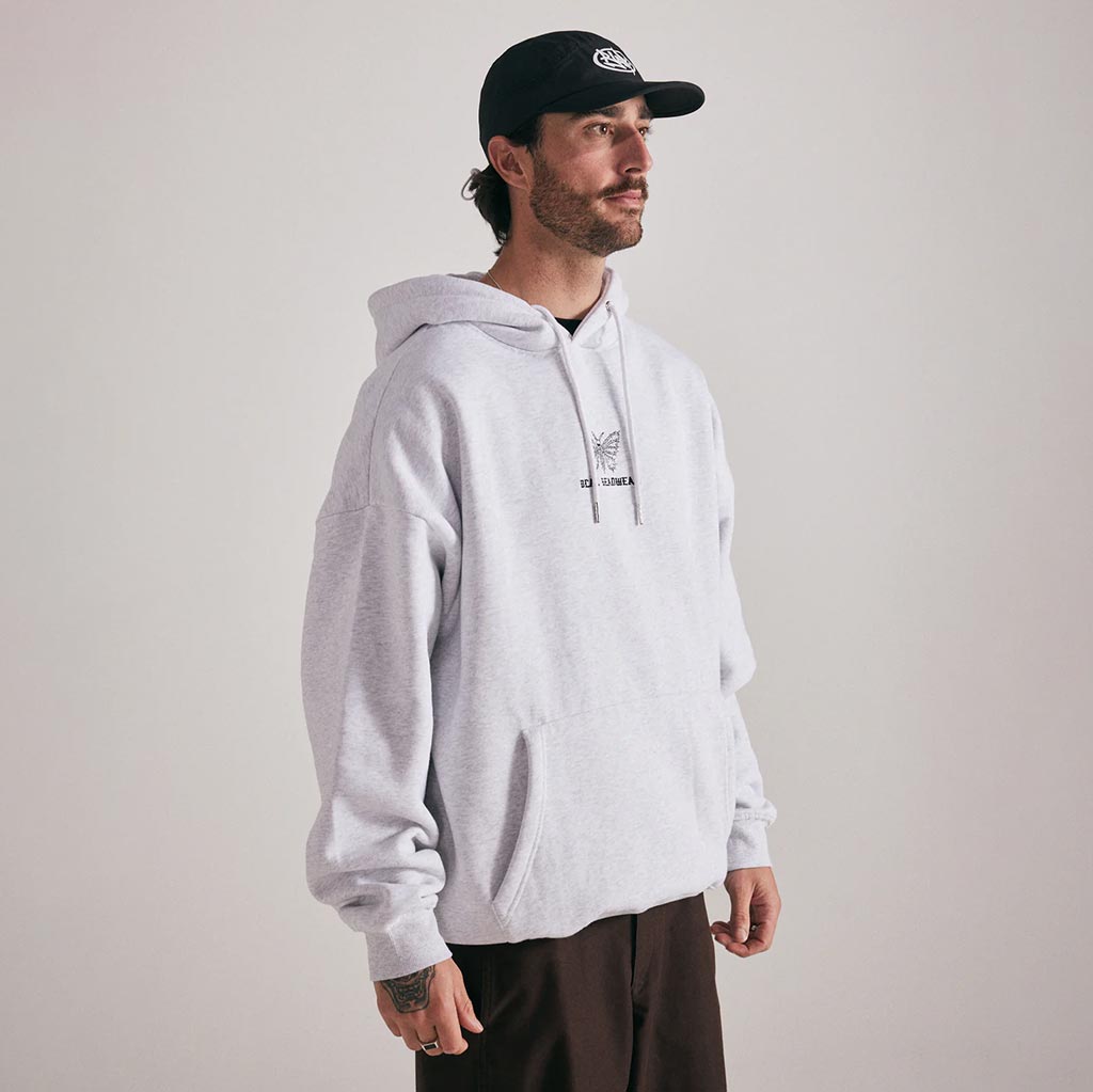 Blak Death Moth Hoodie - Grey