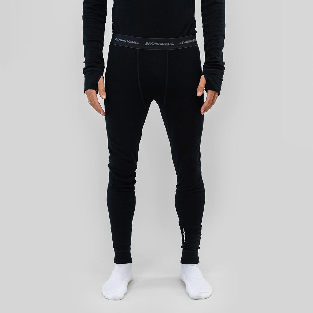 Beyond Medals Merino Baselayer Thermal Pant - Black