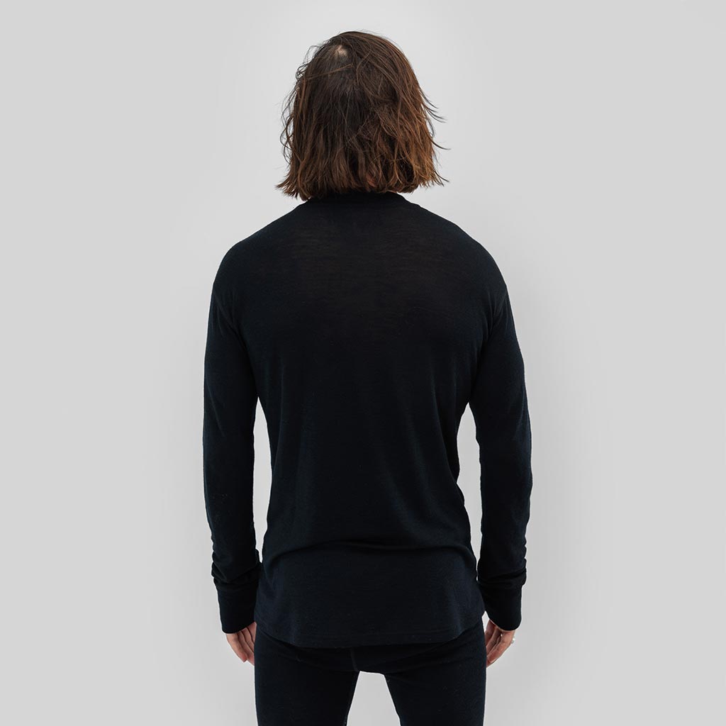 Beyond Medals Merino Baselayer Thermal Top - Black