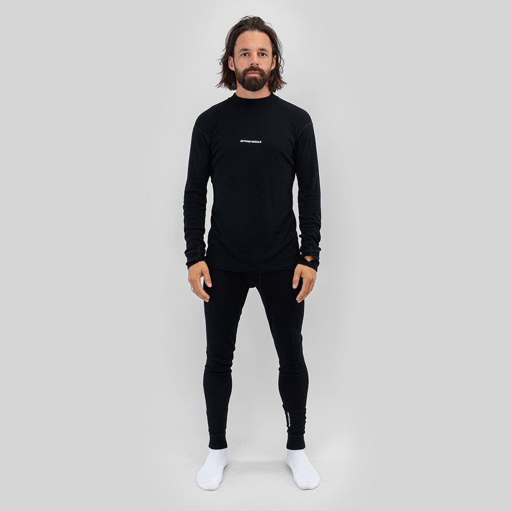 Beyond Medals Merino Baselayer Thermal Pant - Black