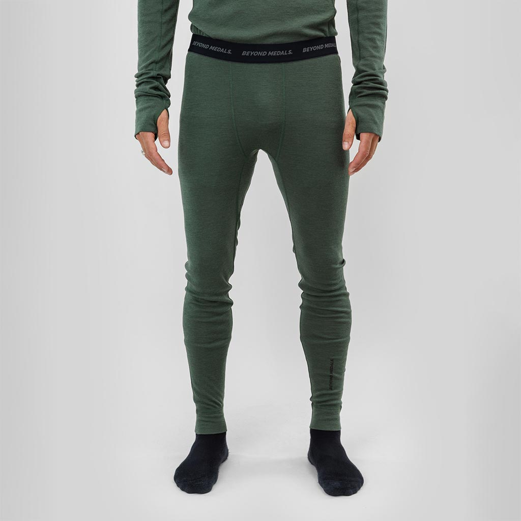 Beyond Medals Merino Baselayer Thermal Pant - Green