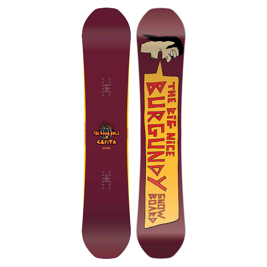 Capita x Bombhole The Big Nice Burgundy Snowboard - 156cm