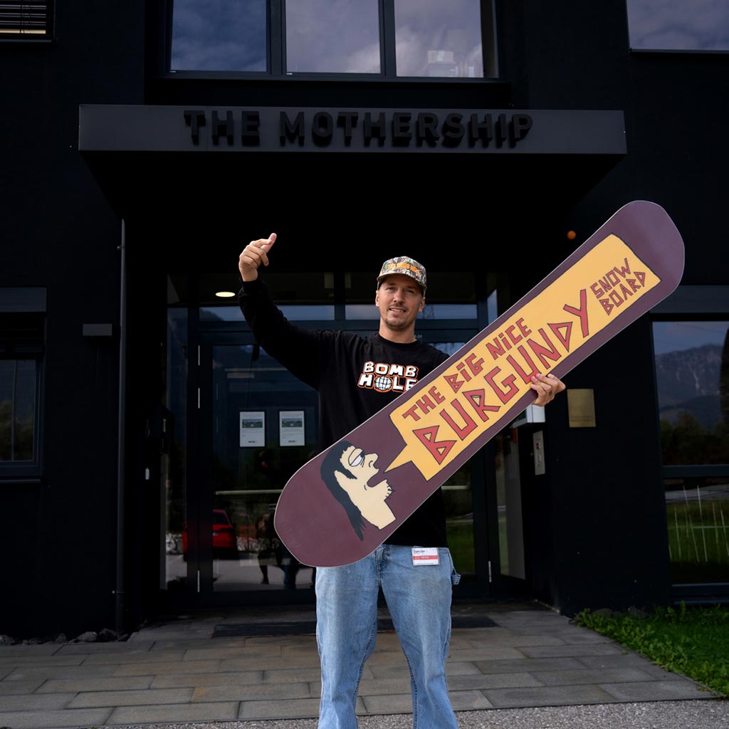 Capita x Bombhole The Big Nice Burgundy Snowboard - 156cm