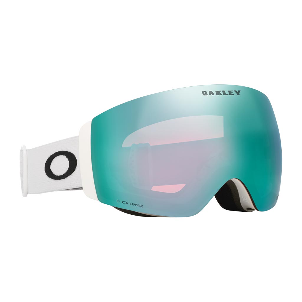 Oakley Flight Deck Pro M Prizm Snow Goggle + Extra Lens - White/Sapphire