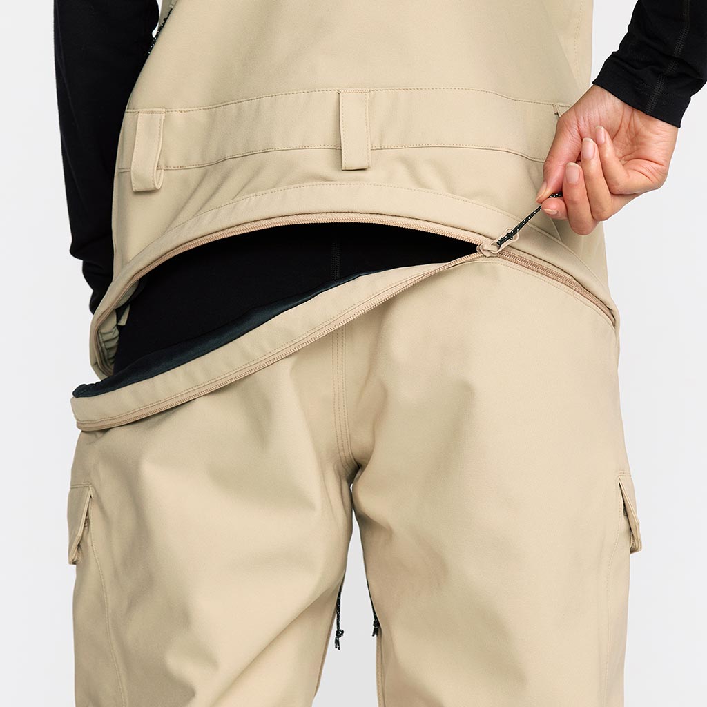 Volcom 2026 Womens Creston 3D Stretch Bib Pant - Oatmeal