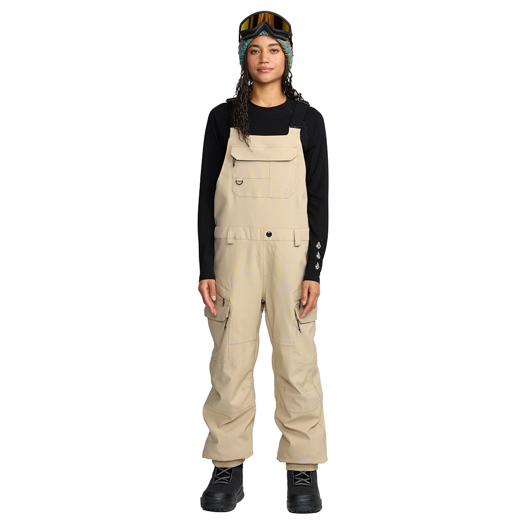 Volcom 2026 Womens Creston 3D Stretch Bib Pant - Oatmeal