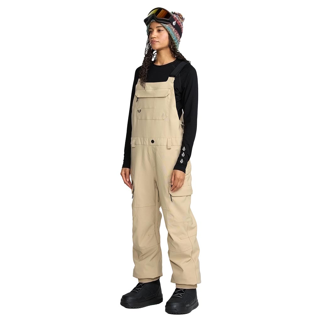 Volcom 2026 Womens Creston 3D Stretch Bib Pant - Oatmeal