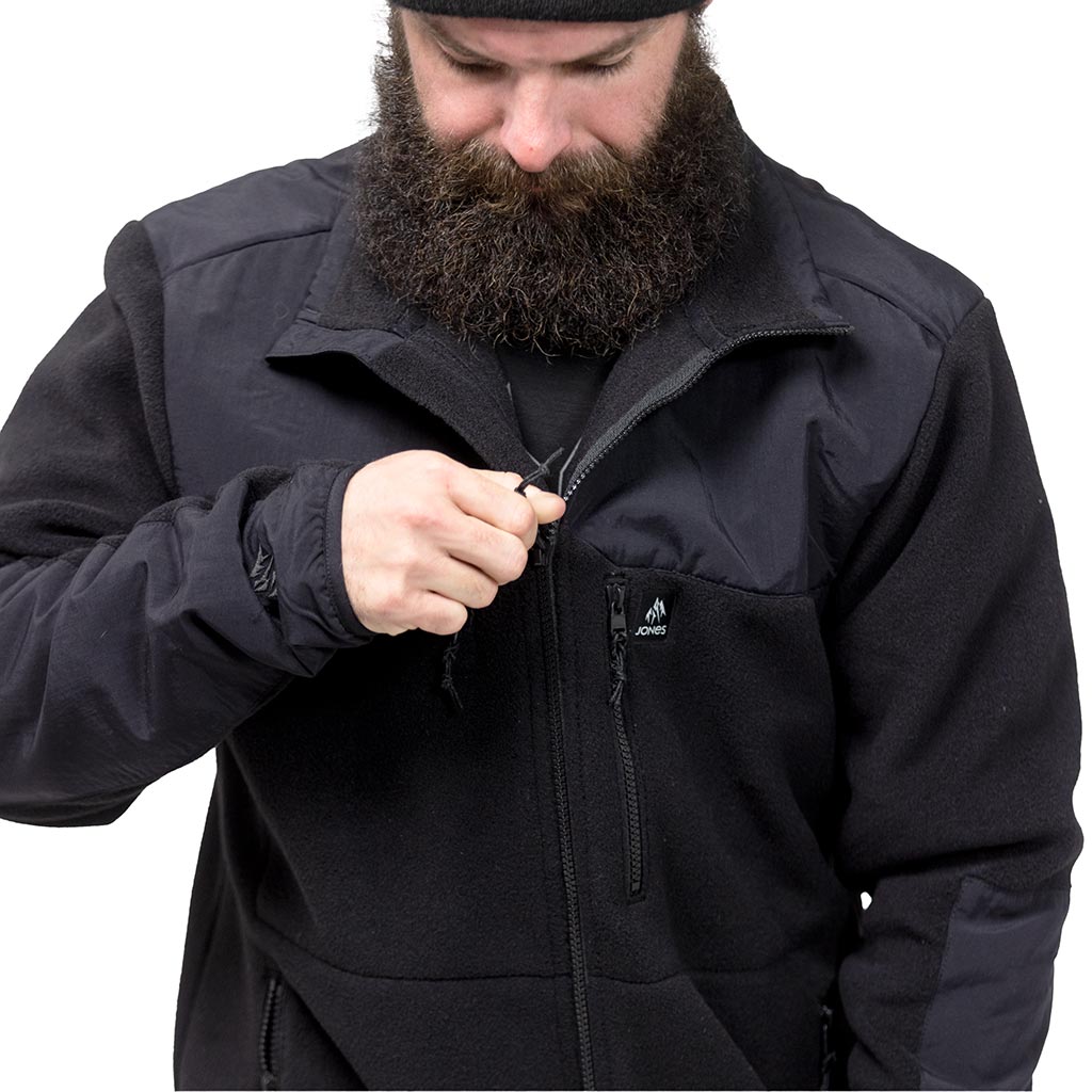 Jones Base Camp Recycled Fleece Jacket - Stealth Black