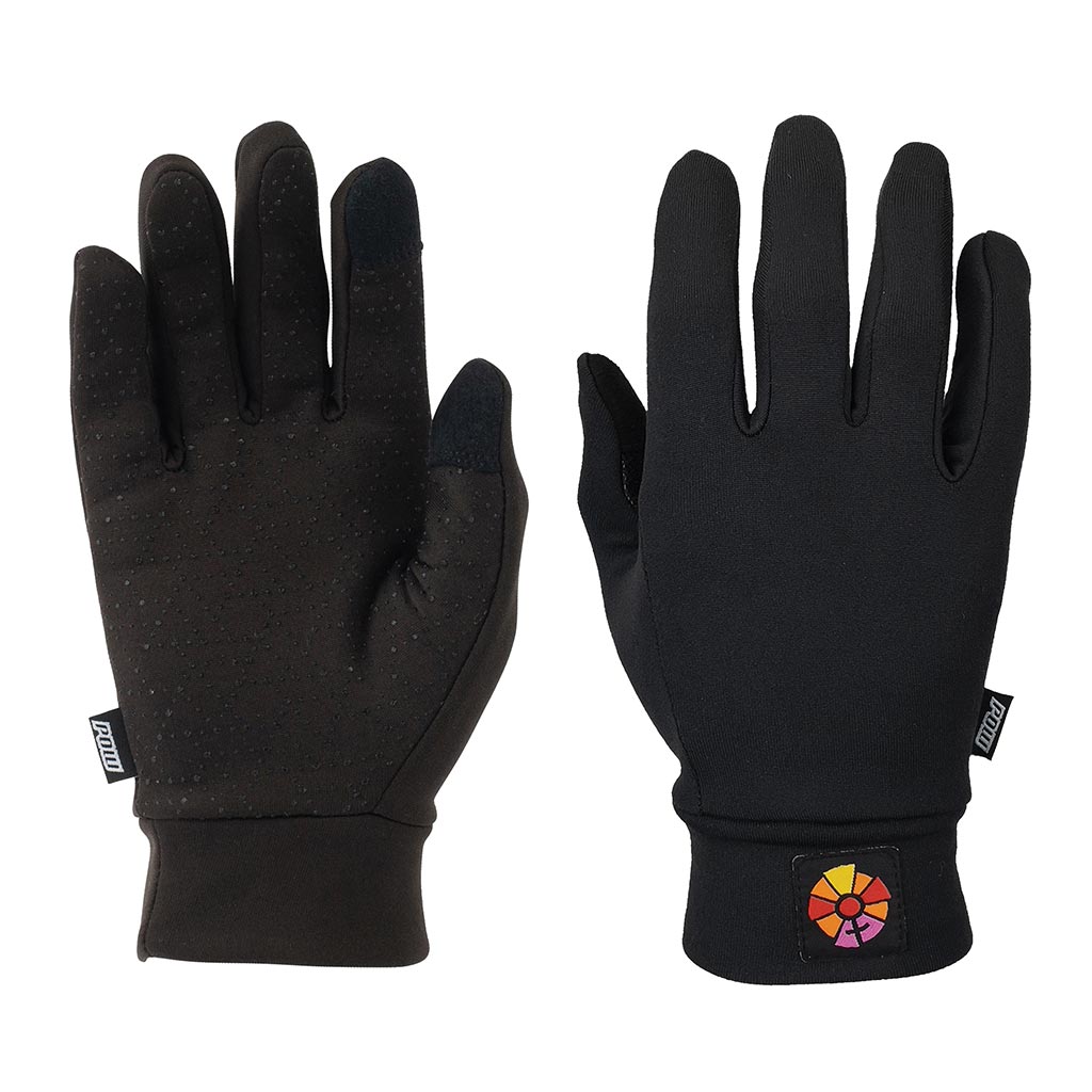 Pow Womens Microfleece Glove Liner - B4BC Black