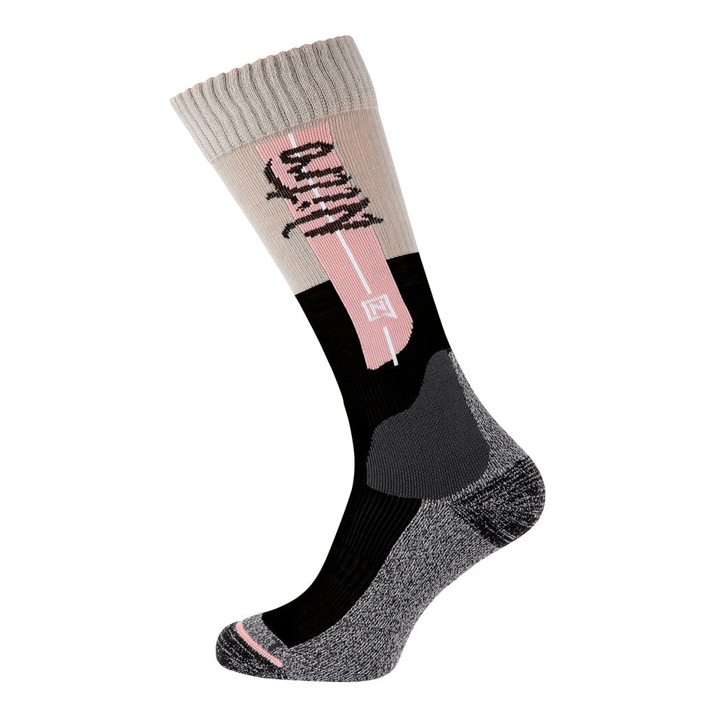 Nitro Crown Womens Socks - Black/Grey/Pink