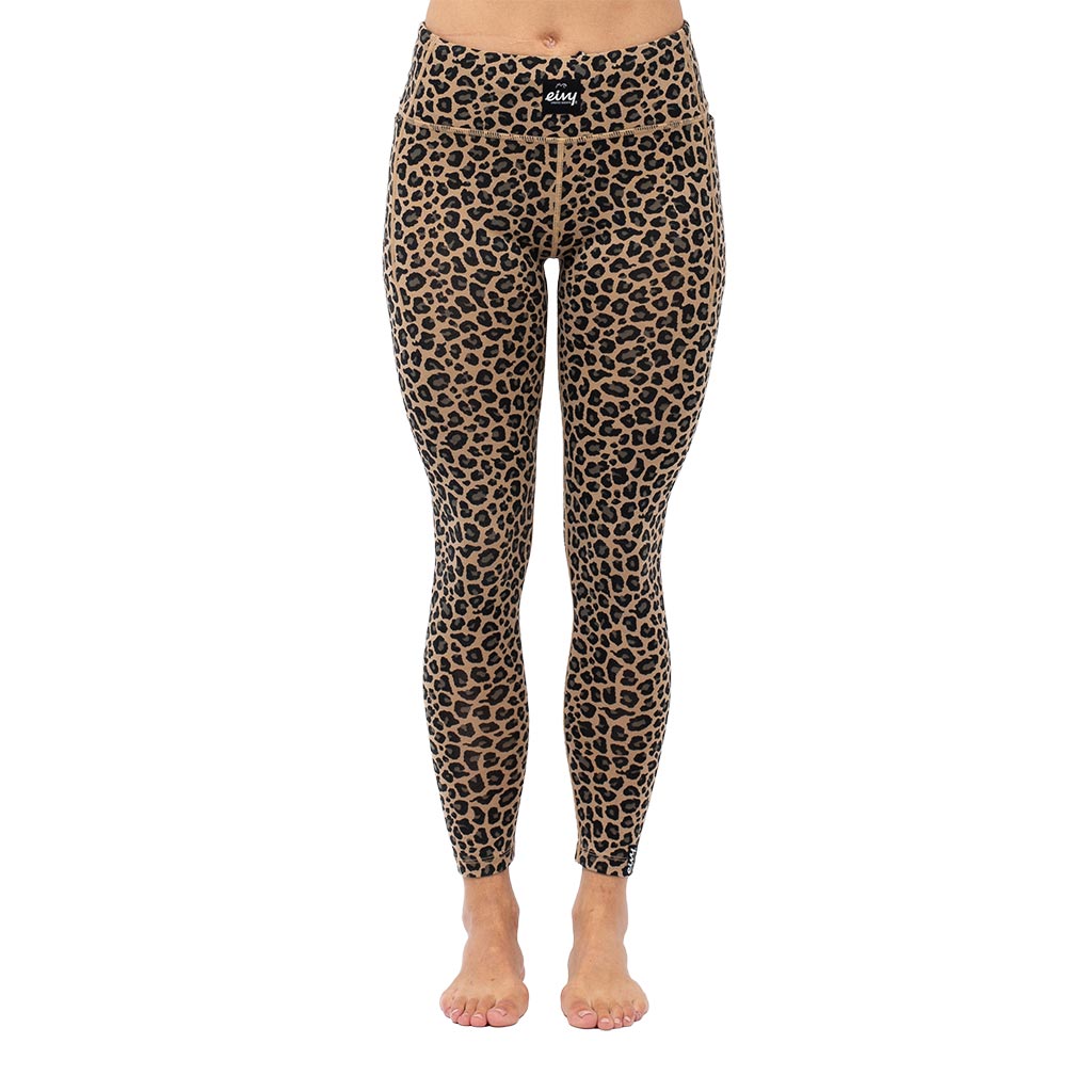 Eivy Pocket Wool Tights - Leopard