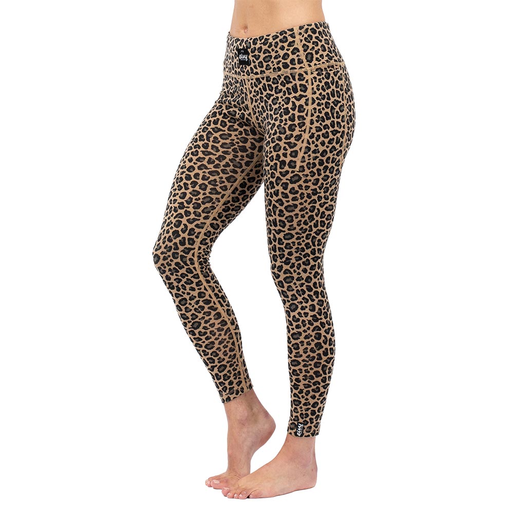 Eivy Pocket Wool Tights - Leopard