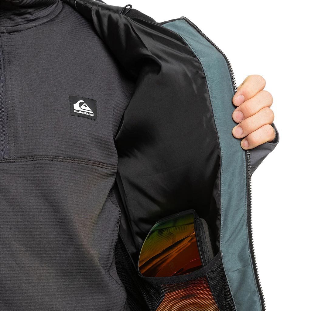 Quiksilver 2025 Mission Block Jacket - Dark Shadow