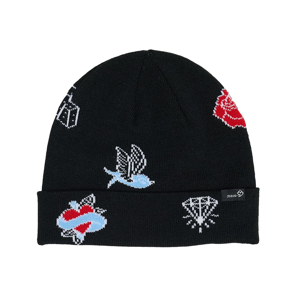 Rojo Blue Bird Dayz Beanie - True Black