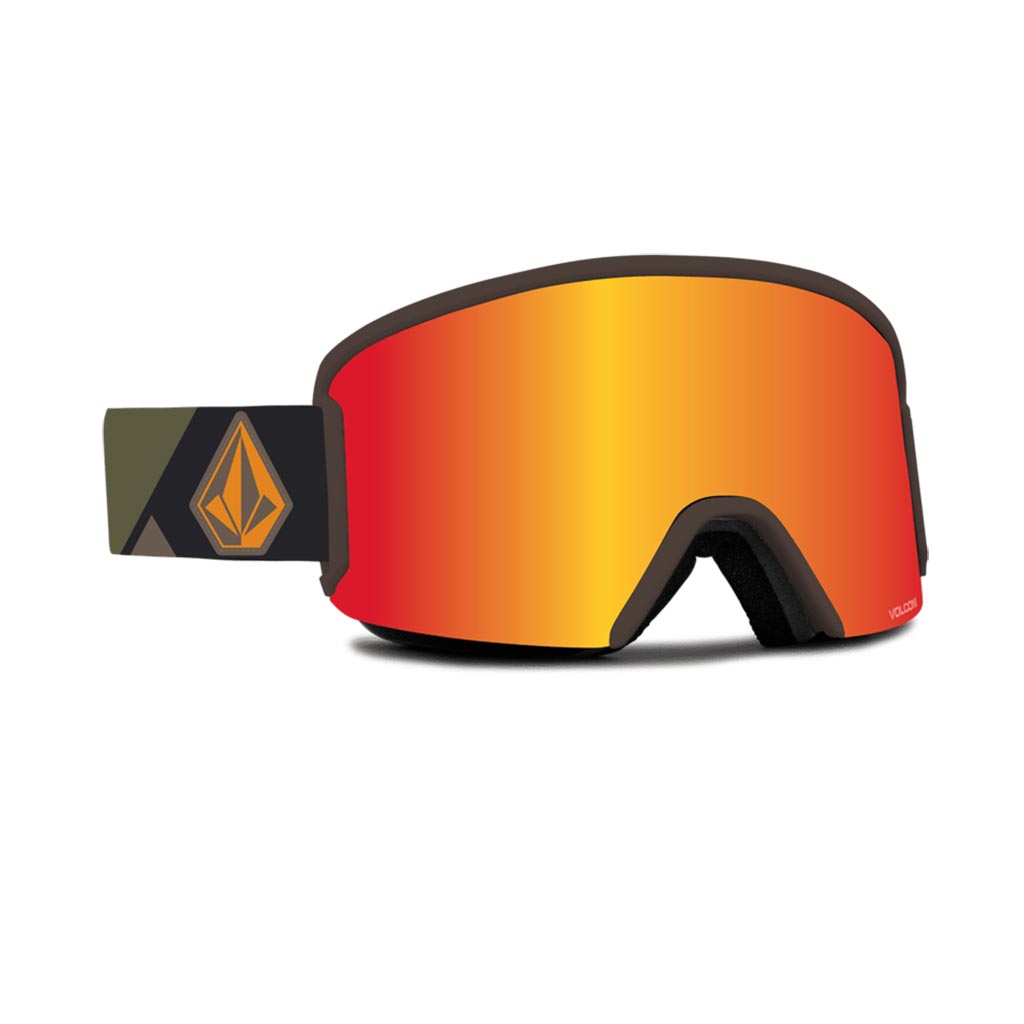 Volcom 2024 Garden Goggle with Extra Lens - Military/Red Chrome