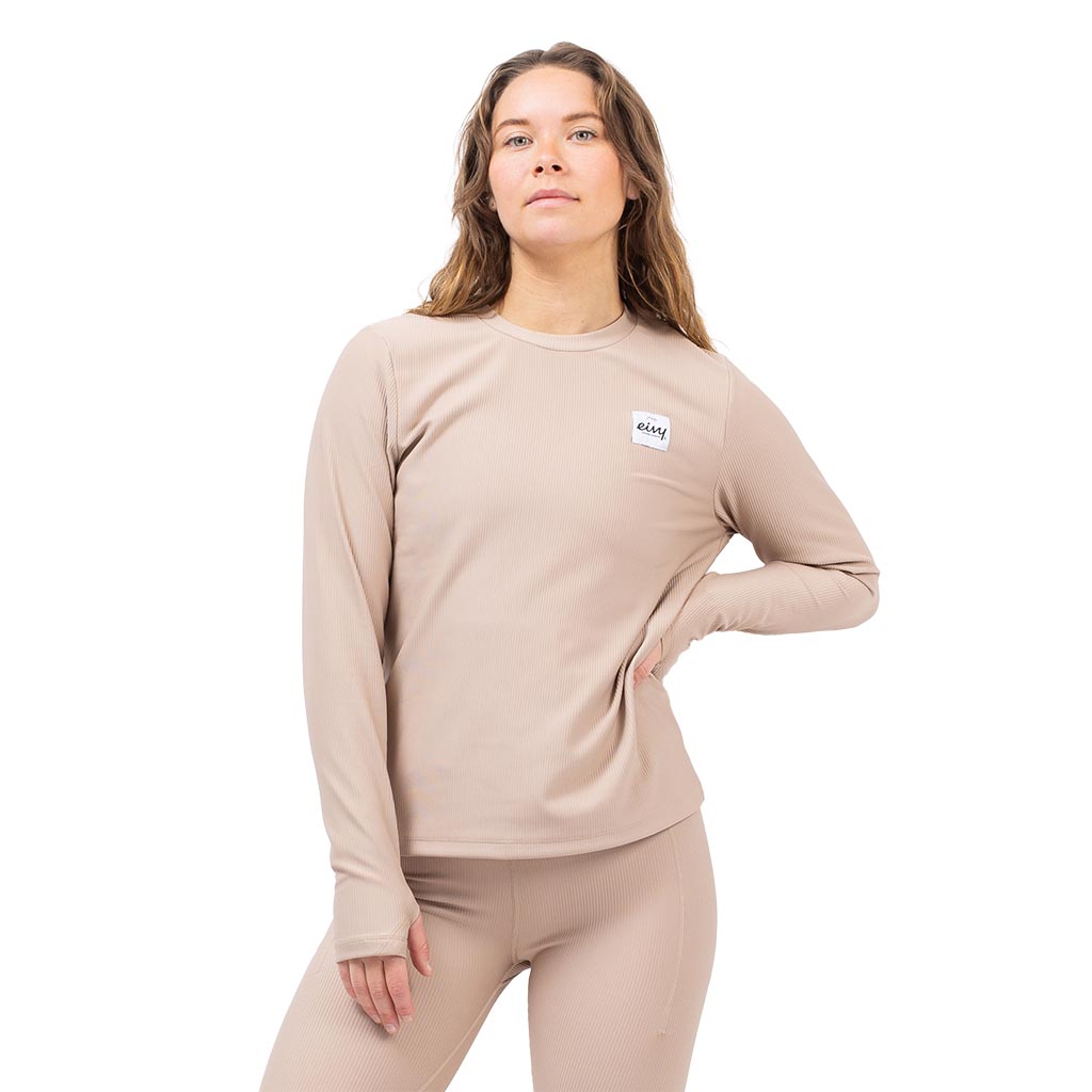 Eivy Versa Loose Fit Rib Top - Sand