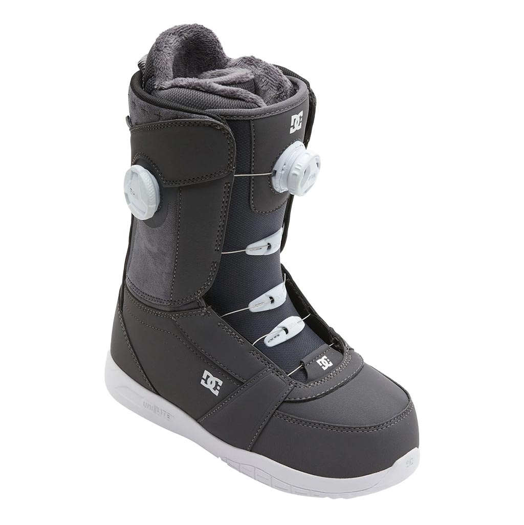 DC 2025 Womens Lotus Boa Boots - Dark Grey/White