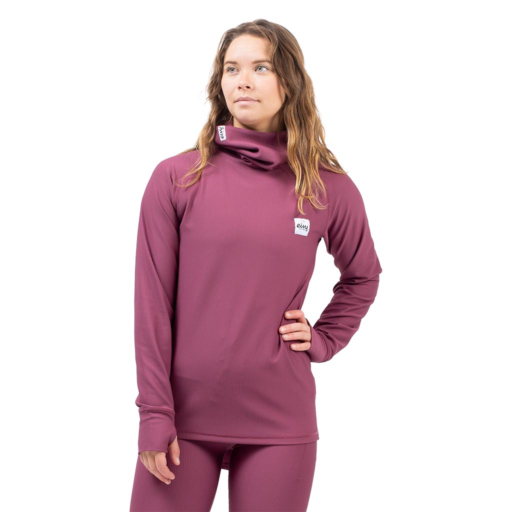 Eivy Icecold Gaiter Rib Top - Pinkgundy