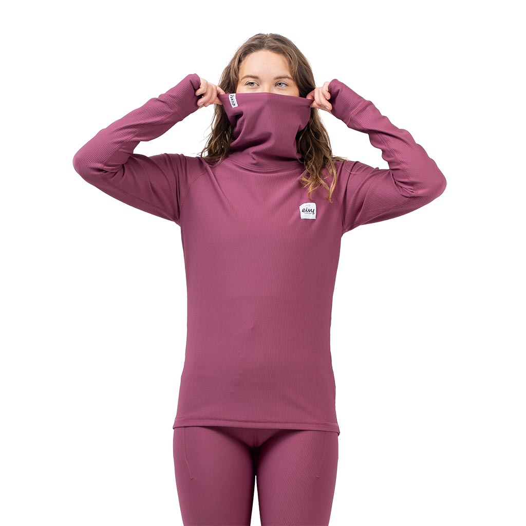 Eivy Icecold Gaiter Rib Top - Pinkgundy