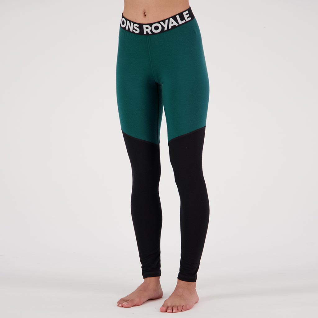 Mons Royale Womens Cascade Merino Flex Thermal Legging - Evergreen