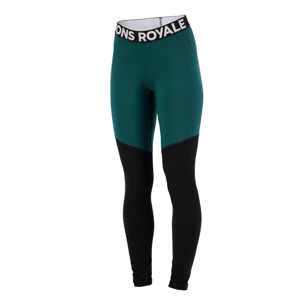 Mons Royale Womens Cascade Merino Flex Thermal Legging - Evergreen