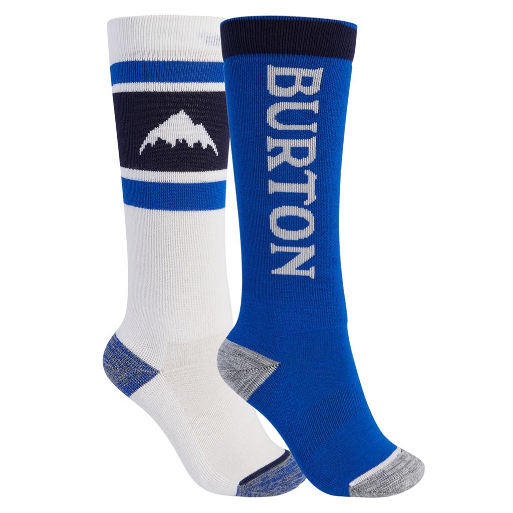 Burton 2023 Kids Weekend Midweight Sock 2 Pack - Stout White/Lapis Blue