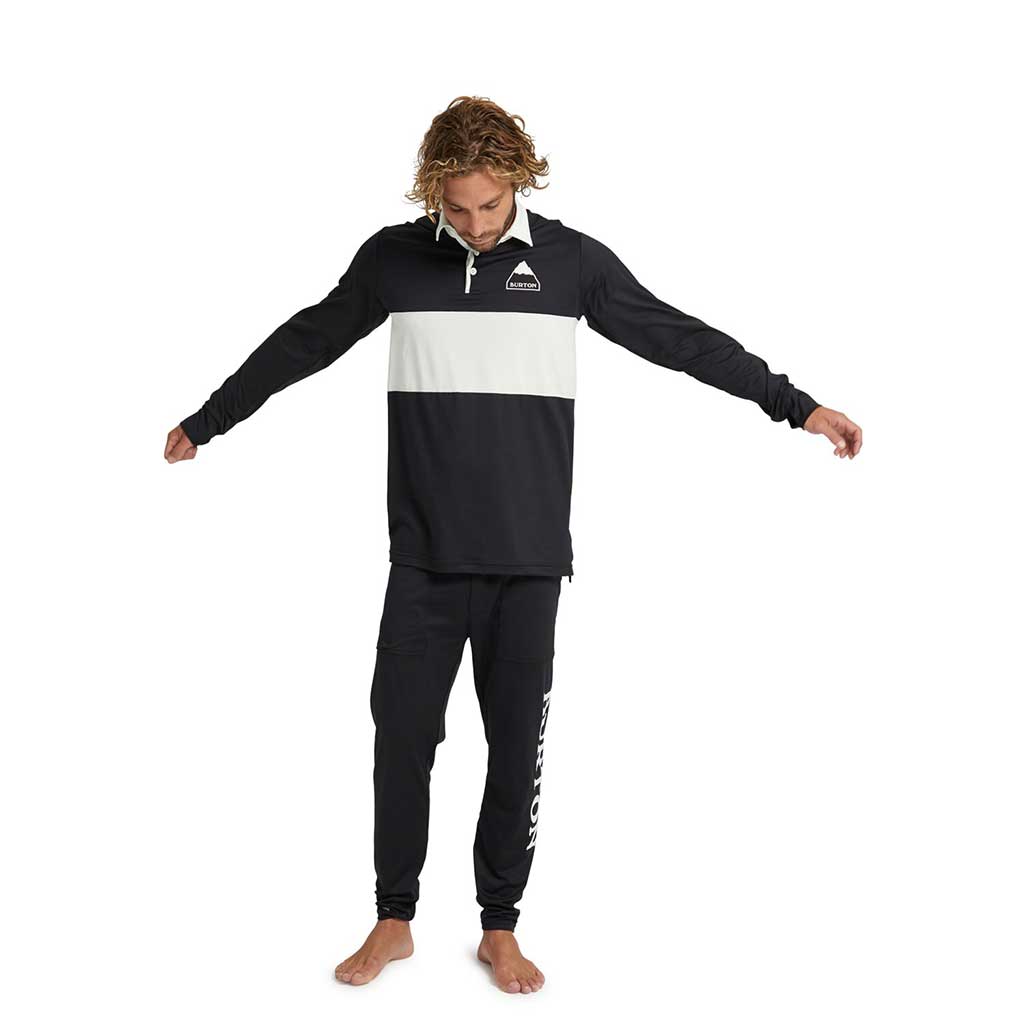 Burton Midweight Rugby Thermal Top - True Black/Stout White