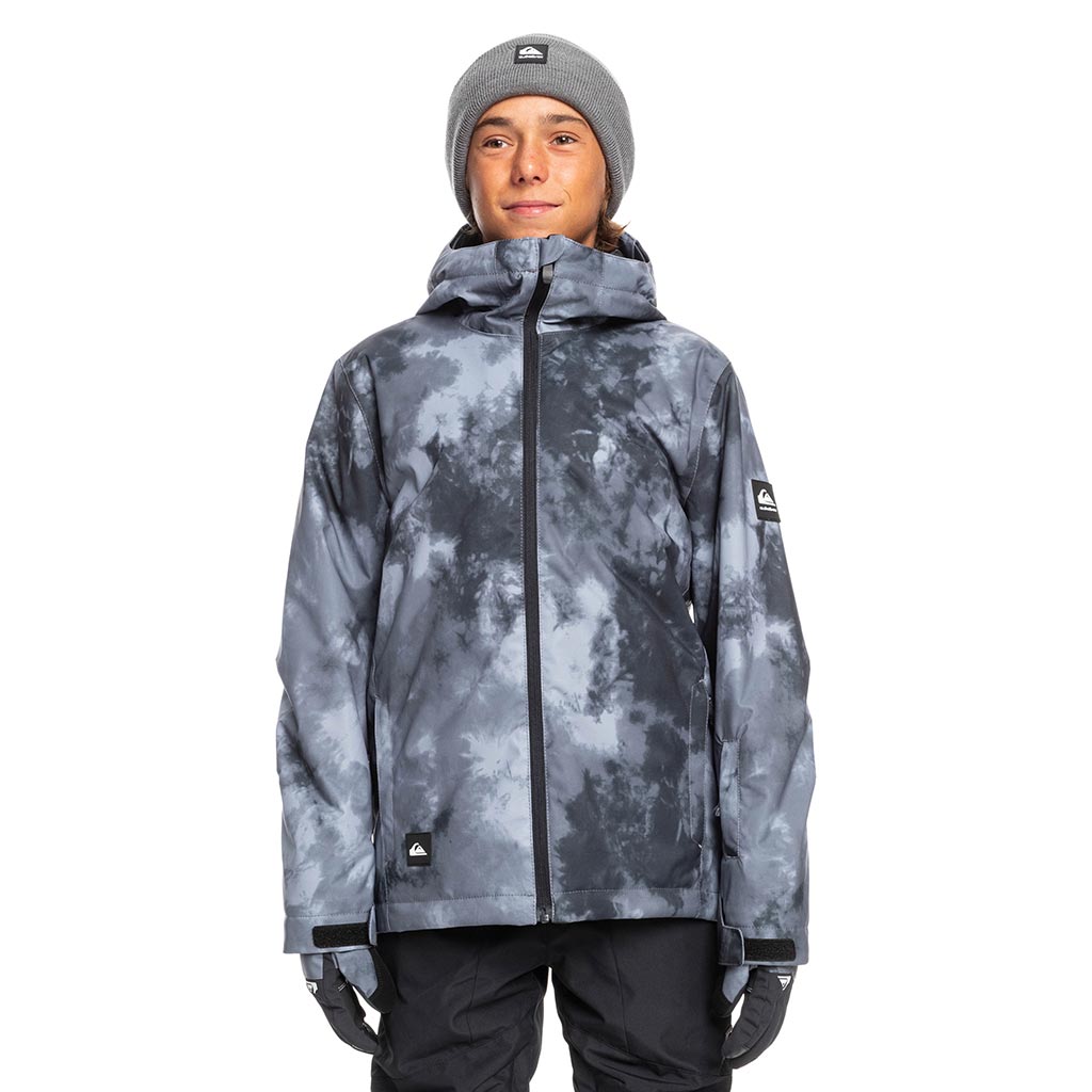 Quiksilver 2023 Youth Mission Printed Jacket - True Black Quiet Storm